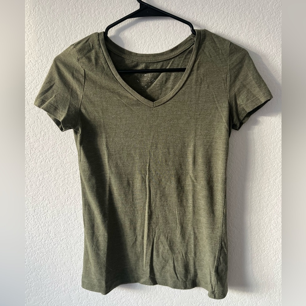 Green V-Neck Tee Size XS